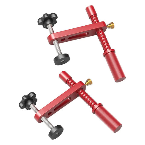 Two Pack Adjustable Bench Clamp For Woodworking 19mm Aluminum Alloy Dog Hole Clamp beefy sturdy abrasion resistant CNC machined for drilling