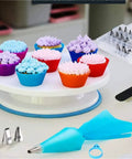 All In One Cake Decorating Tool Set With Multiple Molds And Piping Tips For Buttercream And Biscuit DIY Creations 100 Piece Baking Kit