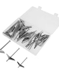 Heavy Duty Toggle Bolt Kit With Wing Nuts And Drywall Anchors 24 Pcs Screws Set showing contents in plastic case