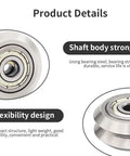 Close-up of Tuned Up Stainless Steel V Slot Pulley with Precision 625ZZ Bearings, highlighting strong shaft body and flexible design.