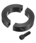 4 Pack Double Split Clamp On Shaft Collar For One And A Half Inch Shaft, Two Piece Clamping Collar, Grade 45 Steel With Black Oxide