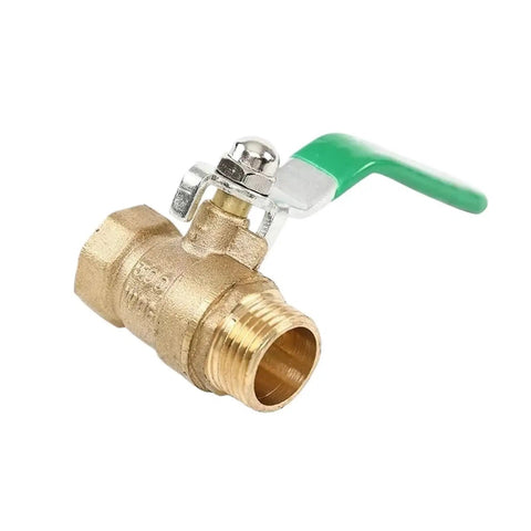 Half Inch Brass Ball Valve Featuring Slick Lever Handle Male To Female Pipe Connector Copper Plumbing Job