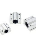 2 Pack Linear Motion Bearing Slides Set For CNC Machines And 3D Printers SCS10UU To SCS30UU And SCS8LUU To SCS20UU Includes SCS13LUU Pro Grade Precision Guide Rails For DIY Machining Projects. Aluminum linear bearing blocks for CNC and 3D printer rails