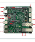 Intel N300 Mini Pc Firewall Router Knockout Build front view showing ports and components for home lab setup.