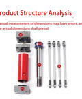 Beefy Double Way Tie Rod Heavy Hydraulic Cylinder For Lifting components layout for industrial machinery setup