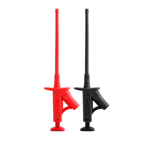 Professional Flexible Test Hook Clip Set For IC Probes And High Voltage Insulation, Grabbers And Jumpers For Multimeters And Clamp Meters, Ideal For Automobile Inspections, Red And Black