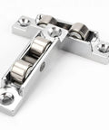 Dual Wheel Zinc Alloy Window Pulley And Sliding Door Replacement Rollers Engineered For Ultra Smooth Push Pull Operation close-up