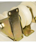 V Groove Sliding Door Directional Wheels Heavy Duty Nylon Casters with reinforced steel brackets and double bearings close-up view.