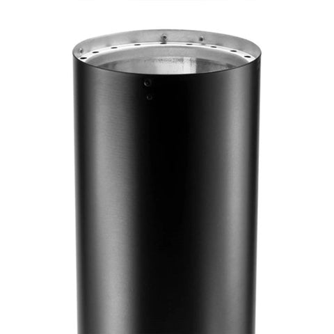 Easy Install 6 Inch Double Wall Wood Stove Vent Pipe In Galvanized And Stainless Steel Construction, Heavy Duty Chimney Exhaust Black