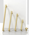 10 Pack Brushed Gold Cabinet Pulls Serving Up Swank Modern Charm 5 Inch Wide Set on display, showcasing various sizes.
