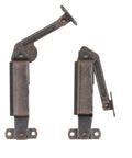 Self Balancing Lid Support Hinges Left And Right Dark Bronze Tone With Screws For Sofa Box Cabinet Toy Box And Shoe Bench Built In Spring Mechanism Durable Iron Anti Rust Easy Install Smooth Lift