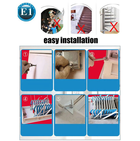 Installing Premium Electric Attic Stairs With Wireless Remote Operation, step-by-step guide showcasing easy installation process.