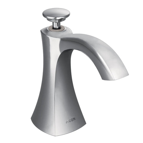Dope Chrome Kitchen Soap Dispenser, Deck Mounted With Above-Sink Refillable 18 Oz Bottle, Use For Soap Or Lotion