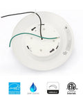 Back view of 10 Pack 4 Inch LED Low Profile Disk Light Recessed and Surface Mount Round 10W 600 Lumens 4000K Cool White CRI 80