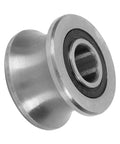 Straight Up Top Tier U22 Track Roller Bearing Using A Slick Yoke Mount For 8mm Shafts Rolled From Hardened 9Cr18 Steel close-up view.