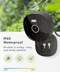 2K Wired Security Camera For Indoor And Outdoor Use With IP65 Weatherproof, rain-covered camera showing durability in wet conditions.