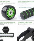 Grab This Dope All-Inclusive Home Gym Bundle With Ab Wheel Rollers Resistance Bands Heavy Duty Jump Rope And Anti Slip Foam Handle Push Up Bars For Killer Core Workouts And Total Body Muscle Sculpting Gym Grade Equipment That Saves You Cash featuring anti-slip wheels and foam handles.