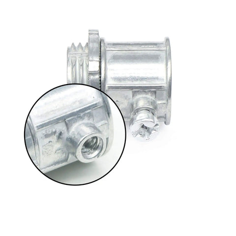 Close-up of 25 Pack Half Inch EMT Set Screw Connectors Zinc Die Cast Electrical Conduit Fittings for EMT.