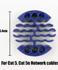 Heavy Duty Network Cable Organizer Wire Comb Kit With Hook And Loop Straps For Slick And Dead Straight Cat5 Cat6 Data Center Server Room Wire Manage No Fuss Daily Grind Fixer, purple, 6.4cm size, for organizing Cat 5 and Cat 5e cables.