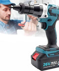 Beast Mode 26V Cordless Electric Rivet Gun With 2200Mah Battery Automatic Nut Setter And Threading Tool For M3 M4 Rivets, handheld view.