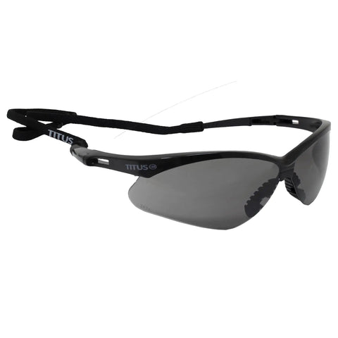 Straight Up Rock Solid AntiFog Safety Glasses With Wraparound Coverage And Ansi Z87 Plus Impact Protection For Shooting And Heavy Duty Tasks That Drop Hella Crisp Vision Without The Sticky Fog Irritation, black semi-rimless design.
