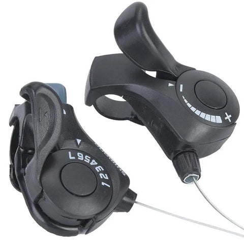 7 Speed Thumb Gear Shifters Set For Mountain, Road, City And Folding Bikes, 3x7 Right Lever With Joystick Downshift
