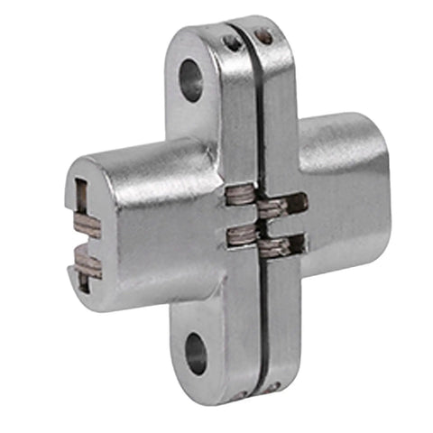 Space Saving 180 Degree Folding Door Cross Hinge Concealed Hidden Cabinet Door Hardware Zinc Alloy Support 43.7mm