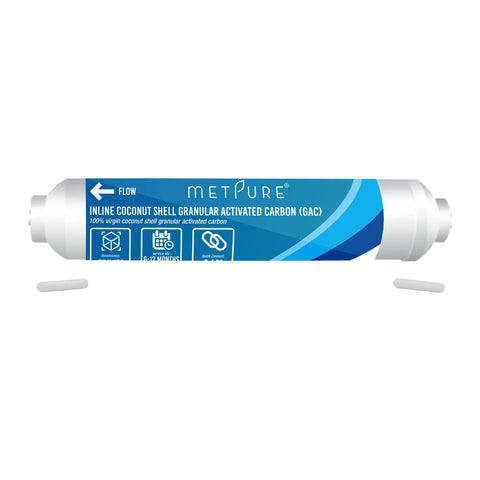 2 Inch X 10 Gac Inline Water Filter 3 8 Od Quick Connect Chlorine Taste Odor Removal For Fridge Icemaker Coffee Maker Rv Post Ro System Improves Water Flavor And Cuts Volatiles With A Gotta Have Build Quality For Crystal Clean H2o Anytime Anywhere, coconut shell carbon filter with quick connect ends.