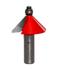 Front view of One Five Eighths Inch Chamfer Router Bit With Hi Density Carbide For Top Notch Performance Edge Treatment And Joinery