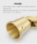 Close-up of Vintage Solid Brass Casters 4 Piece Set Antique Swivel Furniture Wheels 27 mm showcasing solid brass construction.
