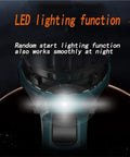 LED lighting function on Total Ripper Cordless Drill 168 Volt Rechargeable Power Tool for visibility in tight spaces.