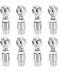 Precision Ground Built Tough 8 Piece Heim Joint Rod End Kit With 5 8 Inch By 18 Threads For Self Aligning Linkage Flex and Rock Solid Machinery Rigging Without Any Hassle - eight shiny chromoly rod ends