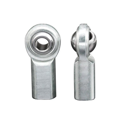 10 Piece Heavy Duty Rod End Bearings Precision Machined With A Half Inch Bore And One Half Twenty Female Threads Are Built Tough rotating in close-up view.
