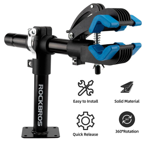 Heavy Duty Bike Repair Stand With Bench Mount For Road And Mountain Bikes Easy Clamp And Quick Release Garage Ready Workbench