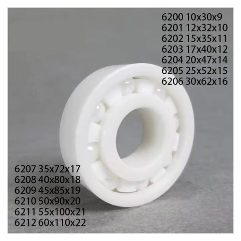 Premium Zirconia Ceramic Bearings For Ridiculously Smooth Rolling And Zero Rust Headaches With Heavy Duty Construction That Totally Slays Steel Components In Every Motor Assembly 60 By 110 By 22 Millimeter Pack Of Five Pieces close-up of a zirconia ceramic bearing