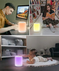 Go-To Smart Touch Bedside Lamp With Bluetooth Speaker Dimmable Color Night Light in various home settings