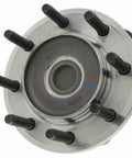 Front Wheel Bearing and Hub Assembly for Dodge Ram 2500 2009 to 2010, top view showing heavy-duty design and hub bolt holes.