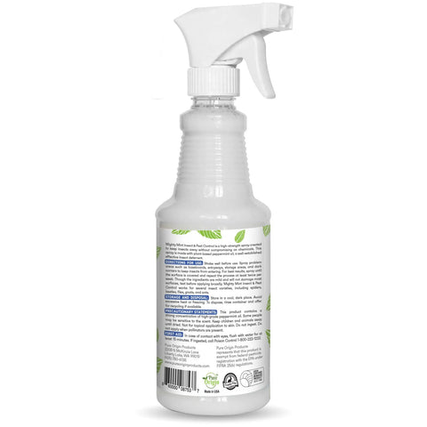 Natural Peppermint Bug Spray For Dogs And Cats Kickin Fleas And Ticks Away Safe For Kids And Pets Badass Natural Protection Allergen Free Garden Patio Defense 16 Ounce bottle with spray nozzle and instructions.