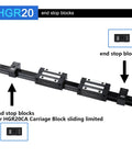 Badass Precision Bearing Steel Linear Guide Rail Kit For Hardcore Diy Cnc Builds with HGR20 end stop blocks.