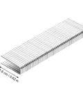 Heavy Duty 40 Piece Shutter Repair Kit With Corrosion Resistant Stainless Steel Staples Plus Tilt Rod Louver Pins For No Sweat Window Fixes That Really Get The Job Done Right, stainless steel staples in close-up.
