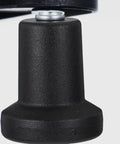 Top Shelf Office Chair Replacement Casters 10 Pack Of Tough As Nails Nylon And Alloy Steel Wheel Glides close-up of black nylon fixed glide