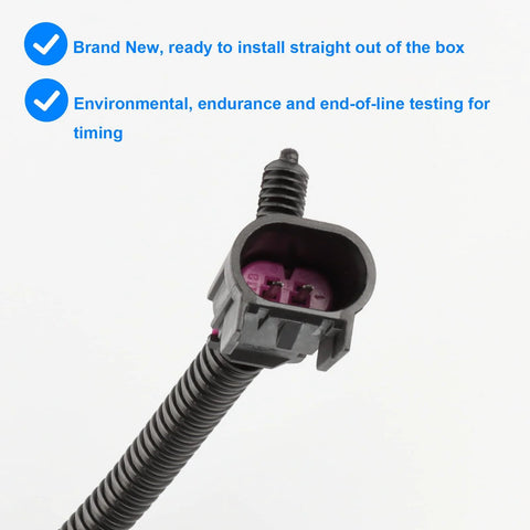 Coolant temperature sensor with gray plastic housing, threaded metal probe and pink interior terminals visible