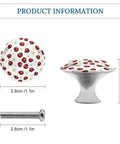 Rock Solid Set Of 2 Round Cabinet Knobs 1.1 Inch, Built Tough Stainless Steel Drawer Handles With Screws showing ladybug design.