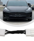 Top Shelf Charging Port Module Wiring Harness For Tesla Model 3 And Model Y 2017 To 2023 with black protective wrap and connectors.