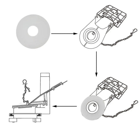 No Fuss Three Inch Silicone Flapper Seal Replacement For Toto Thu128 Toilet Flush Valve Four Pack in installation guide diagram.