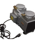 High Flow Vacuum Pump Delivering Dead Silent Operation And Top Shelf Build For Lab Work and Shop Jobs, featuring dual motor and durable housing.
