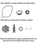 Heavy Duty Water Pump Kit Compatible With Honda CRF450R 4T Dirt Bike 2009 To 2016 with metal and rubber components.