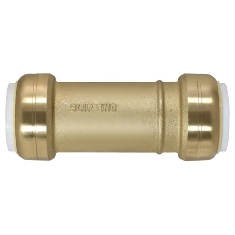 1 Inch PVC Push Fit Slip Coupling Set, Quick Connect PVC Pipe Fittings, front view of slip coupler for water supply projects.