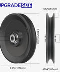 Rock Solid 4 5 Inch Nylon Pulley Wheel With Precision Sealed Bearings For Garage Door And Cable Rigging Systems, 4.8in diameter.