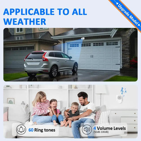 Driveway Alarm Motion Sensor Kit With Wireless Receiver And Two Sensors, Weatherproof IP44 Outdoor Security System For Home And Yard, Easy Rotary Mount, Wide Range Alerts, Real Time Visitor Notifications, No Monthly Fees, driveway view